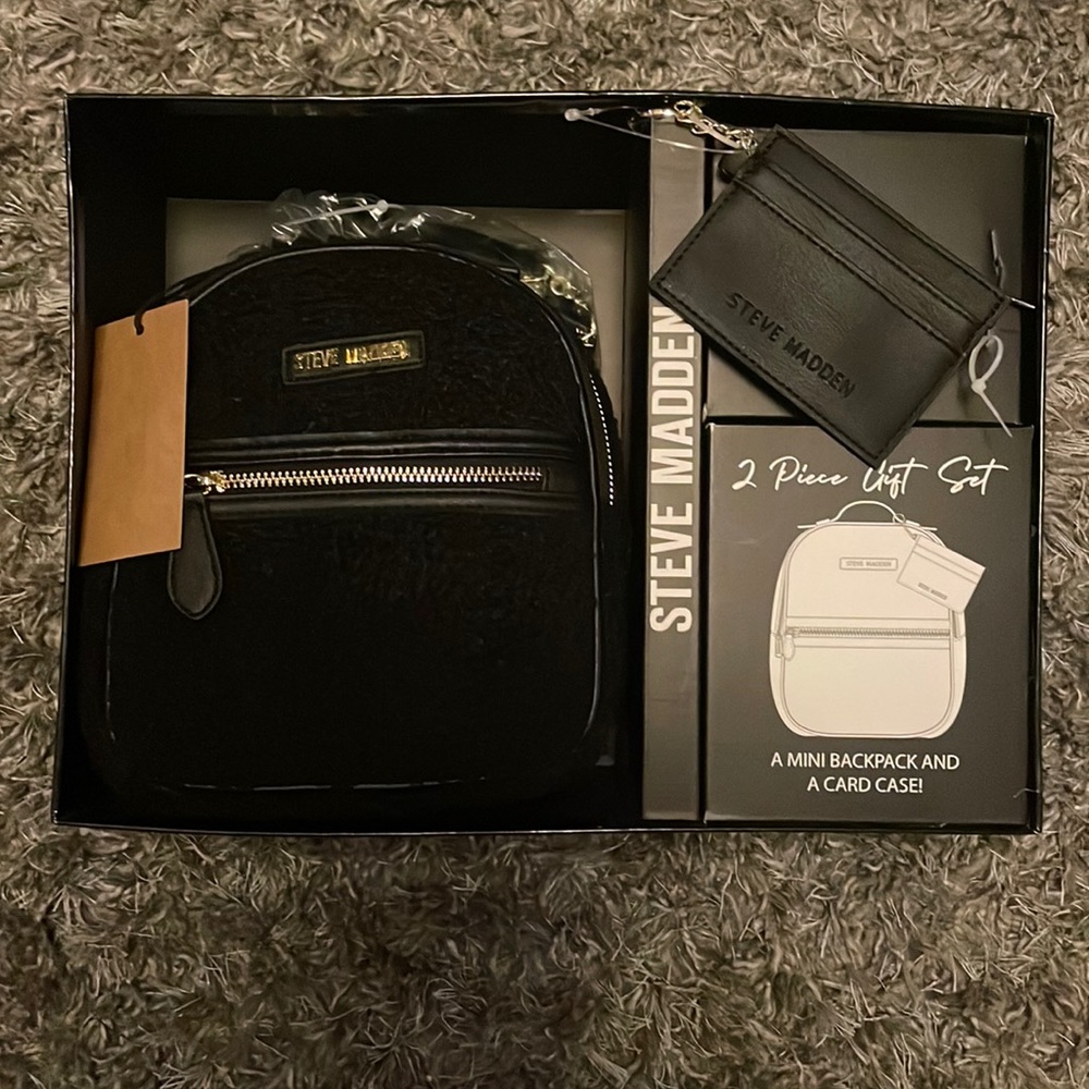 Brand new Mini Backpack and a card case